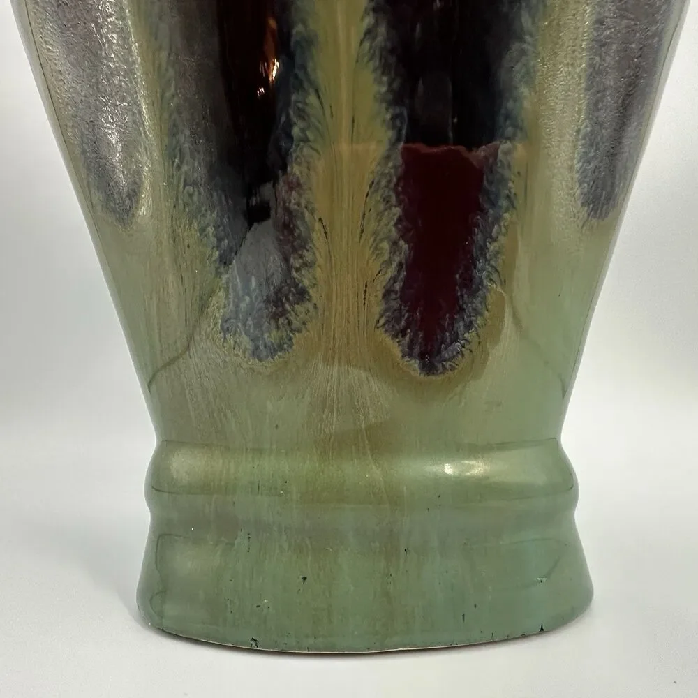 Vintage Sculptural Pierced Ceramic Vase Brutalist Ikebana Scandinavian Decor